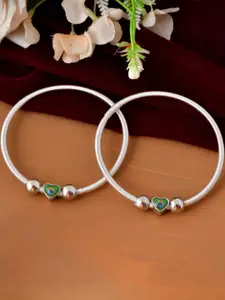 Sangria Stainless Steel Silver-Plated Anklet