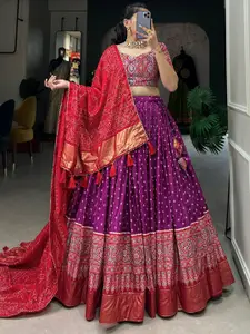 Aika Printed Ready to Wear Lehenga & Unstitched Blouse With Dupatta