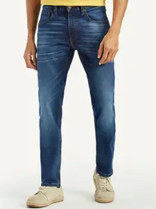 Levis Men Mid-Rise Light Fade Cotton Slim Fit Jeans