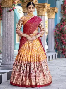 A TO Z CART Printed Ready to Wear Lehenga & Unstitched Blouse With Dupatta