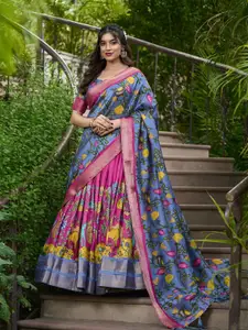 A TO Z CART Printed Ready to Wear Lehenga & Unstitched Blouse With Dupatta