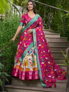 A TO Z CART Printed Ready to Wear Lehenga & Unstitched Blouse With Dupatta