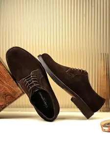 CARLO ROMANO Men Genuine Leather Formal Derbys