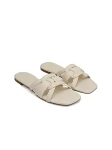 ROSSO BRUNELLO Women Leather Open Toe Flats