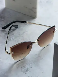 Leeway Women UV Protected Lens Cateye Sunglasses LW-2007-3-BROWN