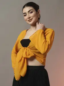 CORSICA Cropped Front Tie-Up Shrug