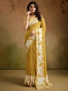 Saree mall Floral Printed Pure Georgette Maheshwari Sarees