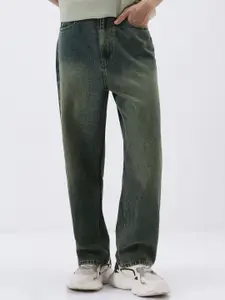 Urbano Fashion Men Blue Loose Baggy Fit Heavy Washed Non-Stretchable Jeans