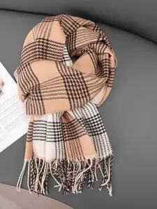 QUECY Women Checked Scarves