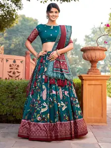 A TO Z CART Printed Ready to Wear Lehenga & Unstitched Blouse With Dupatta