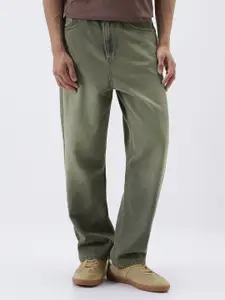 Urbano Fashion Men Loose Baggy Fit Heavy Washed Jeans Non-Stretchable