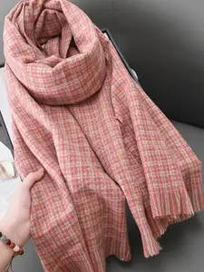 QUECY Women Checked Scarves