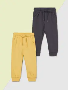 max Infant Boys Pack Of 2 Pure Cotton Mid-Rise Joggers