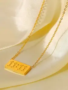 Bauble Cluster Stainless Steel 18K Gold-Plated Pendant Chain