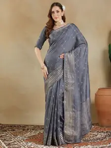 Anouk Printed Woven Design Zari Banarasi Saree