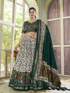 A TO Z CART Printed Ready to Wear Lehenga & Unstitched Blouse With Dupatta