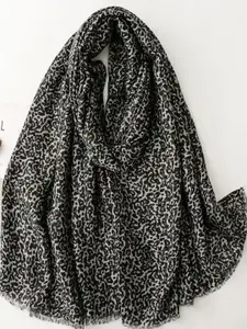 QUECY Women Printed Monochrome Scarf