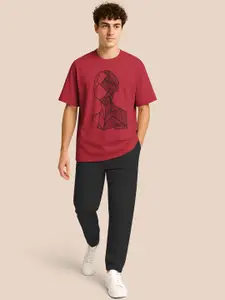 BULLMER Graphic Printed Oversized T-Shirt With Trousers