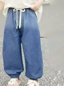 StyleCast x Revolte Boys Mid-Rise Light Fade Stretchable Cotton Jogger Jeans