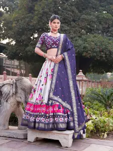 A TO Z CART Printed Ready to Wear Lehenga & Unstitched Blouse With Dupatta