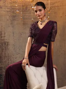 Libas Embellished Beads and Stones Saree