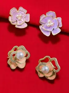 VAGHBHATT Women Peach Earrings