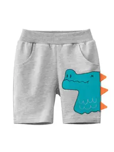 StyleCast x Revolte Boys Graphic Printed Mid-Rise Cotton Shorts With Rapid-Dry Technology