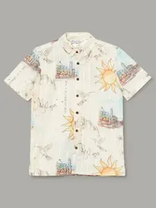 Fame Forever by Lifestyle Boys Conversational Printed Spread Collar Casual Shirt