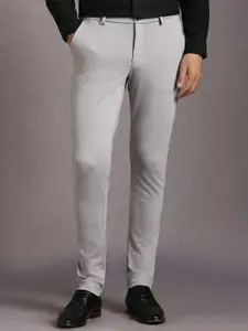 Louis Philippe Men Mid-Rise Solid Slim Fit Formal Trousers