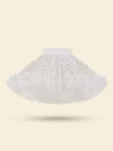 INCLUD Girls Printed Flared Bow Tutu Mini Skirt