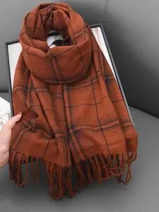 QUECY Women Checked Scarves