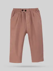INCLUD Boys Textured Self Design Easy Wash Trousers