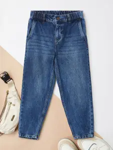 max Boys Regular Fit Mid-Rise Light Fade Pure Cotton Jeans