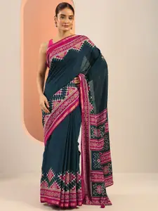 Libas Ethnic Motifs Printed Zari Saree
