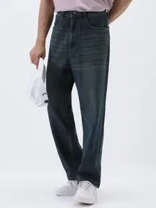 Urbano Fashion Men Loose Baggy Fit Heavy Washed Jeans Non-Stretchable