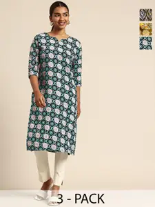 KETAKI FASHION Women Pack Of 3 Printed Kurta