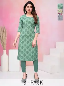 KETAKI FASHION Women Pack Of 3 Printed Crepe Kurta