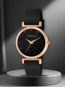 DressBerry Women Printed Dial & Straps Analogue Watch DB-LR004-BLK