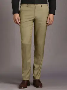 Louis Philippe Men Textured Slim Fit Formal Trousers