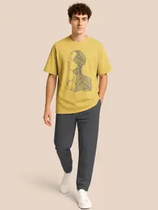 BULLMER Printed Round Neck Oversized T-Shirt & Trousers