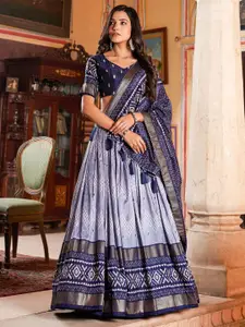 A TO Z CART Printed Ready to Wear Silk Lehenga & Unstitched Blouse With Dupatta