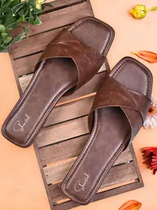 Shoestail Women Open Toe Flats