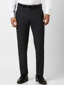 Van Heusen Men Slim Fit Mid-Rise Formal Trousers