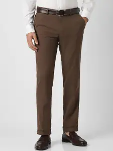 V Dot Men Skinny Fit Mid-Rise Formal Trouser