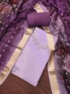 KIMISHA Floral Embellished Beads and Stones Unstitched Dress Material