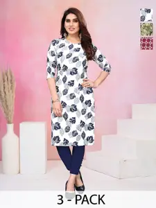 KETAKI FASHION Women Pack Of  3 Paisley Printed Crepe Kurta