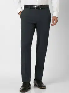 Van Heusen Men Slim Fit Mid-Rise Formal Trousers