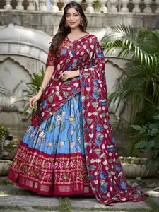 A TO Z CART Printed Ready to Wear Lehenga & Unstitched Blouse With Dupatta