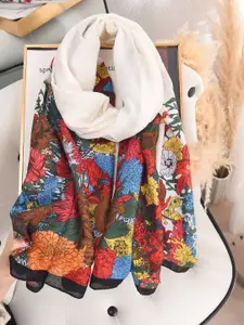 QUECY Women Printed Silk Scarf