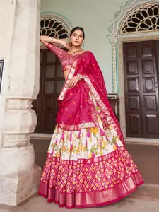 A TO Z CART Printed Ready to Wear Lehenga & Unstitched Blouse With Dupatta